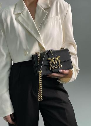 Сумка pinko mini love bag one simply black/gold