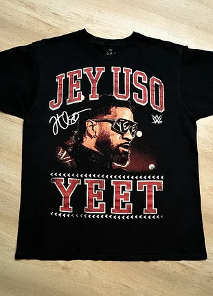 Wwe jey uso "yeet" футболка xl чорна офіційний мерч hot topic
