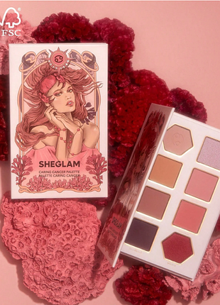 Палетка теней для век sheglam caring cancer palette (6212)