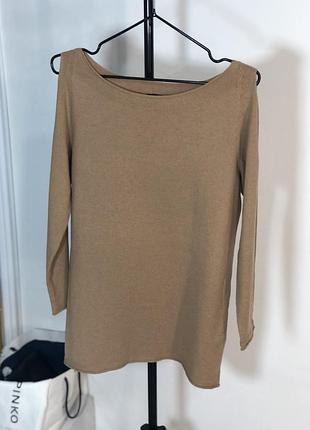 Джемпер базовый беж жіночий massimo dutti