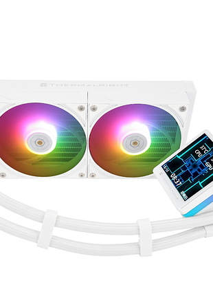 Система жидкостного охлаждения процессора thermalright grand vision 240 argb белого цвета с двумя шим-вентиляторами со скоростью вращения 2150 об/мин,