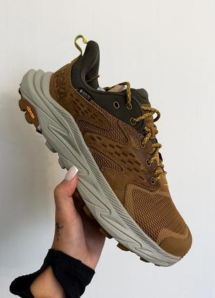 Трекінгові кросівки hoka anacapa 2 low gtx коричневого кольору з підошвою vibram. оригінал