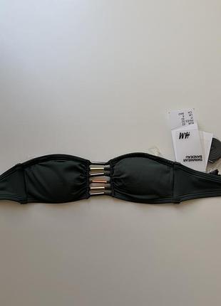 Новий верх купальника бандо h&m з металевим декором
