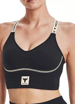 Спортивный топ бра женский under armour профессиональная модель из линейки project rock m