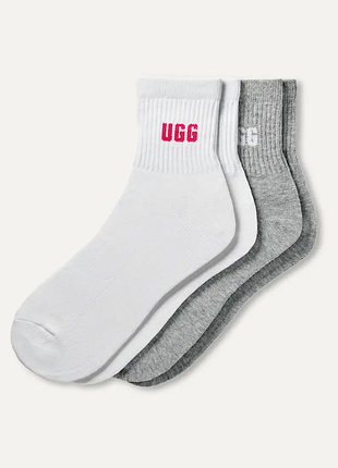 Ugg w quinn logo quiarter 2 pack / угг мужские носки набор 2 пары | оригинал | one size