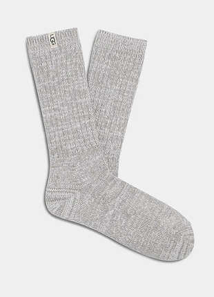 Ugg rib knit slouchy crew sock / угг жіночі високі теплі шкарпетки | оригінал | one size