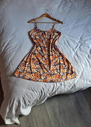 Жіночий літній сараван на лямках з квітковим принтом h&m