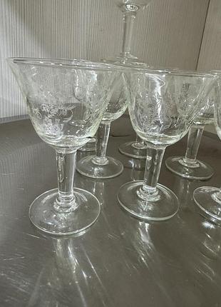 Набір чарки вінтаж з гравіюванням, 8 штук, 50 мл