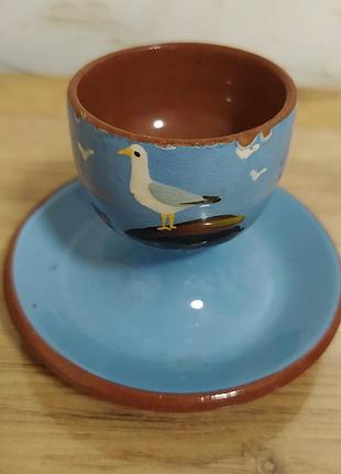 Коллекционная подставка для яиц с изображением чайки.от dartmouth pottery