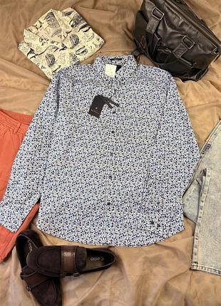 Брендова стильна сорочка в квіти ben sherman🔥 повністю нова та натуральна, гарна дихаюча тканина, розмір вказаний l, заміри надам за запитом🥰