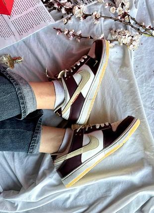 Nike dunk lx white/maroon