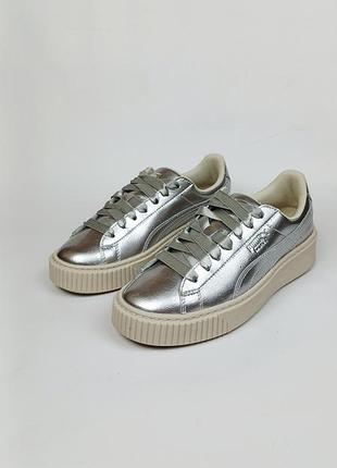Женские кроссовки puma basket platform metal jr 37р оригинал
