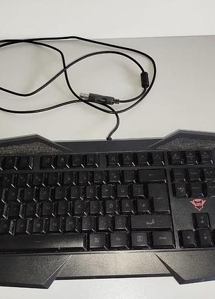 Игровая клавиатура trust avonn gxt 830-rw usb с rgb подсветкой