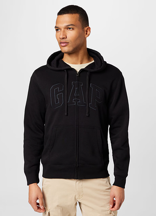 Gap zip hoodie black / геп мужское худи на молнии черный | оригинал | m, l, xl