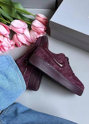 Nike air force low 1 '07 w burgundy crush 2