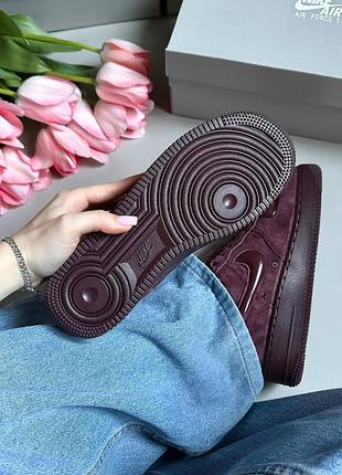 Nike air force low 1 '07 w burgundy crush 5