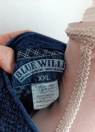 Вязаный винтажный жилет blue willi's xxl (100% pure indigo cotton), данные 3