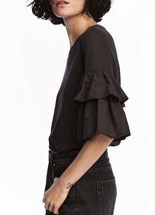 Футболка оверсайз свободная с объемными рукавами h&amp;m