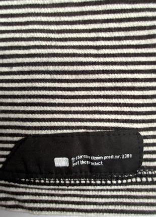Футболка g-star raw в смужку (розмір l) 4