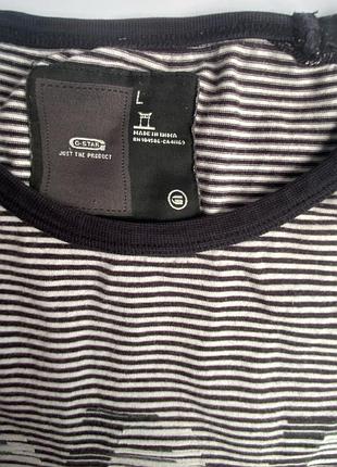 Футболка g-star raw в смужку (розмір l) 3