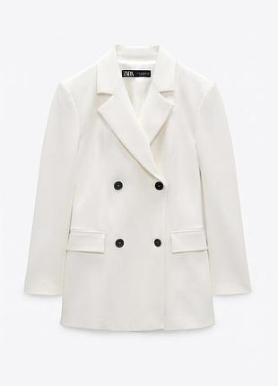 Блейзер двобортний zara з контрастними гудзиками s