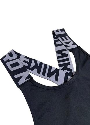 Майка топ nike drifit женская спортивная черная 3