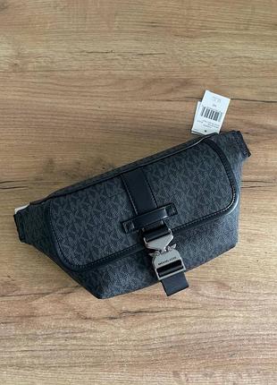 Michael kors hudson signature logo sling pack / мк мужская сумка черная | оригинал | one size 2