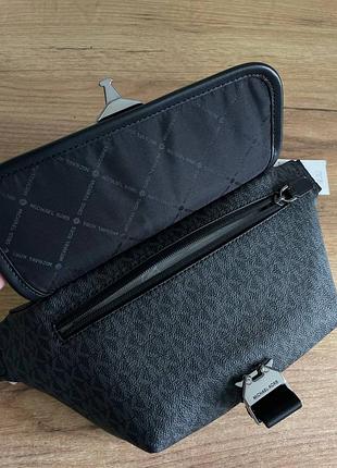 Michael kors hudson signature logo sling pack / мк мужская сумка черная | оригинал | one size 4