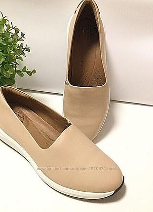 Р.40 clarks женские кожаные слипоны оригинал 7