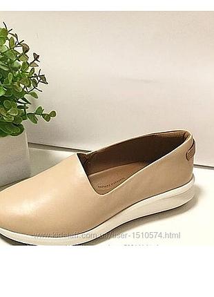 Р.40 clarks женские кожаные слипоны оригинал 9