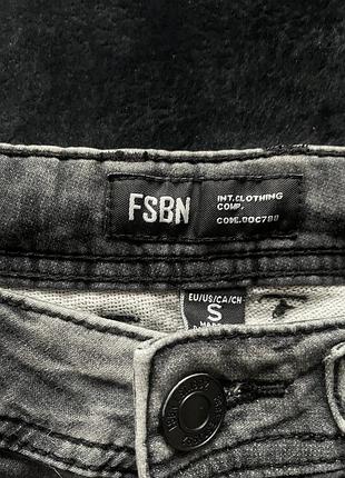 Чоловічі джинсові шорти fsbn, розмір s, з ефектом потертості 3