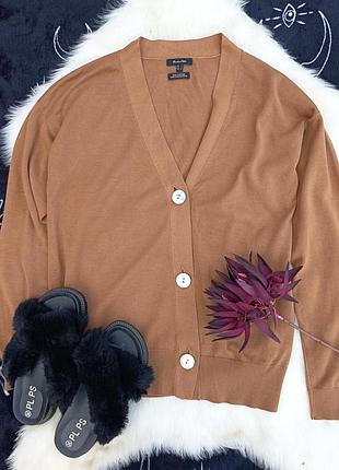 Кофточка кардиган свободный с перламутровыми пуговицами massimo dutti 2