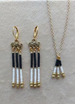 Серьги из бисера handmade 3