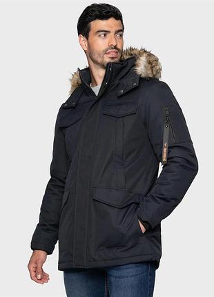 Куртка демисезонная с капюшоном мужская threadbare 190979 m черная (2200005053812)