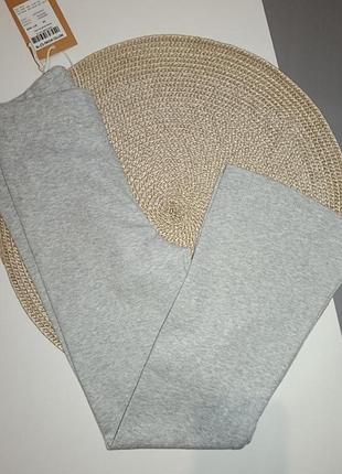 Брюки, лосины клеш в рубчик на девочку 6-7 лет (116 см), green cotton.