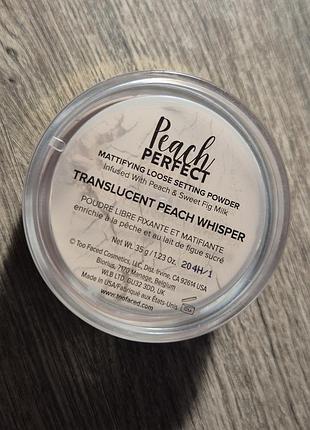 Пудра too faced peach perfect mattifying setting powder 35 g 2