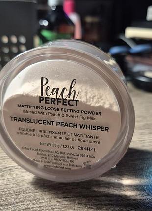 Пудра too faced peach perfect mattifying setting powder 35 g 8