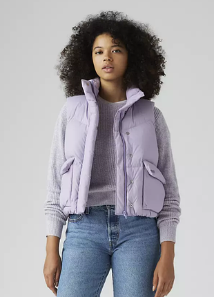 Жилет зимний levi’s western bubble puffer vest / жилет левис утеплённый пуховый | оригинал | xs 2