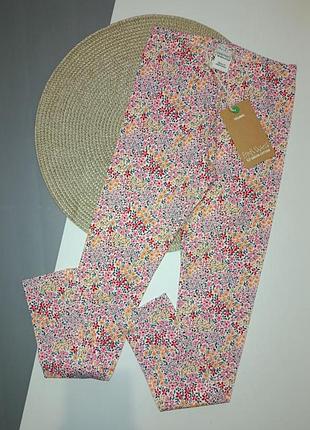 Лосины летние на девочку 7-8 лет (122 см), green cotton.