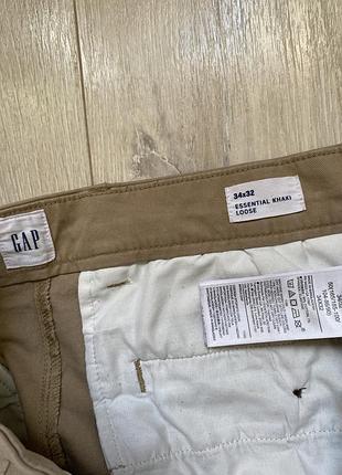 Gap, котонові штани, брюки, чоловічі, бежеві, 34 розмір 2