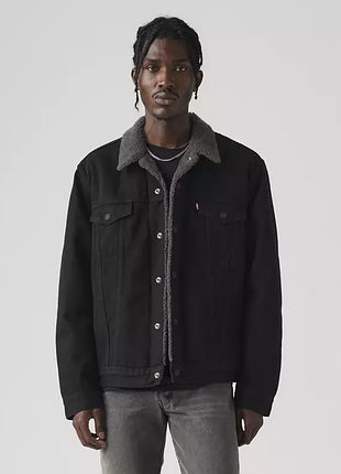 Куртка джинсовая с утеплением levi’s type iii sherpa trucker jacket / куртка левис джинсовая шерпа | оригинал | m, l
