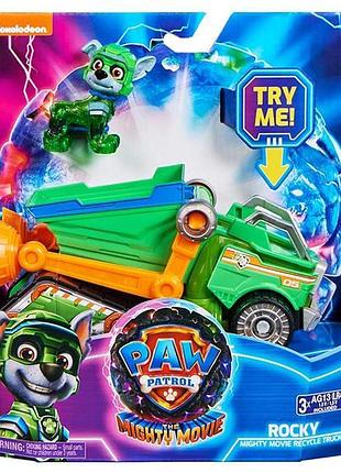 Игровой набор paw patrol щенячий патруль в кино 2 спасательный автомобиль-трансформер с водителем рокки (sm17776/6474)