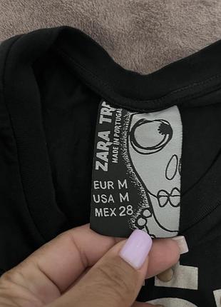 Жіноча футболка zara з написом 6