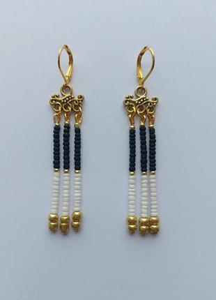 Серьги из бисера handmade 5