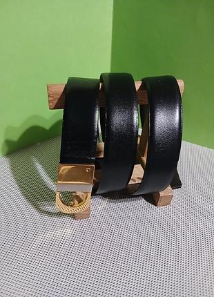 Ремень мужской, винтажный, кожаный, 108×2,7см, без упаковки, импортный. 4