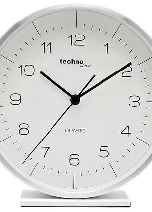 Настольные кварцевые часы technoline modell a с бесшумным механизмом и латунным корпусом, серебристый 2