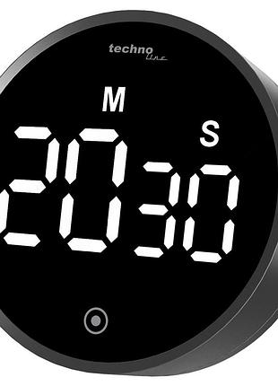 Цифровой таймер technoline магнитный с сенсорным дисплеем led подсветкой черный