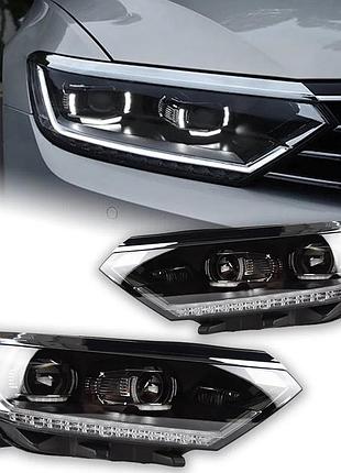 Передние фары (usa, с лампами, 2 шт) для volkswagen passat b8 2015-2023 гг