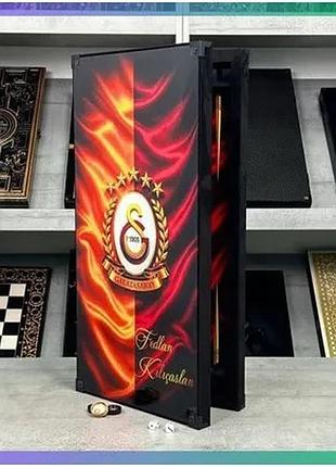 Брендированные нарды из стекла и алькантары 60 см настольная игра для подарка и хобби sku_1707326224