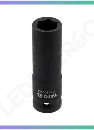 Ударная головка yato 1/2" 15 мм длинная для гайковертов профессиональная хромомолибденовая сталь sku_yt-10293